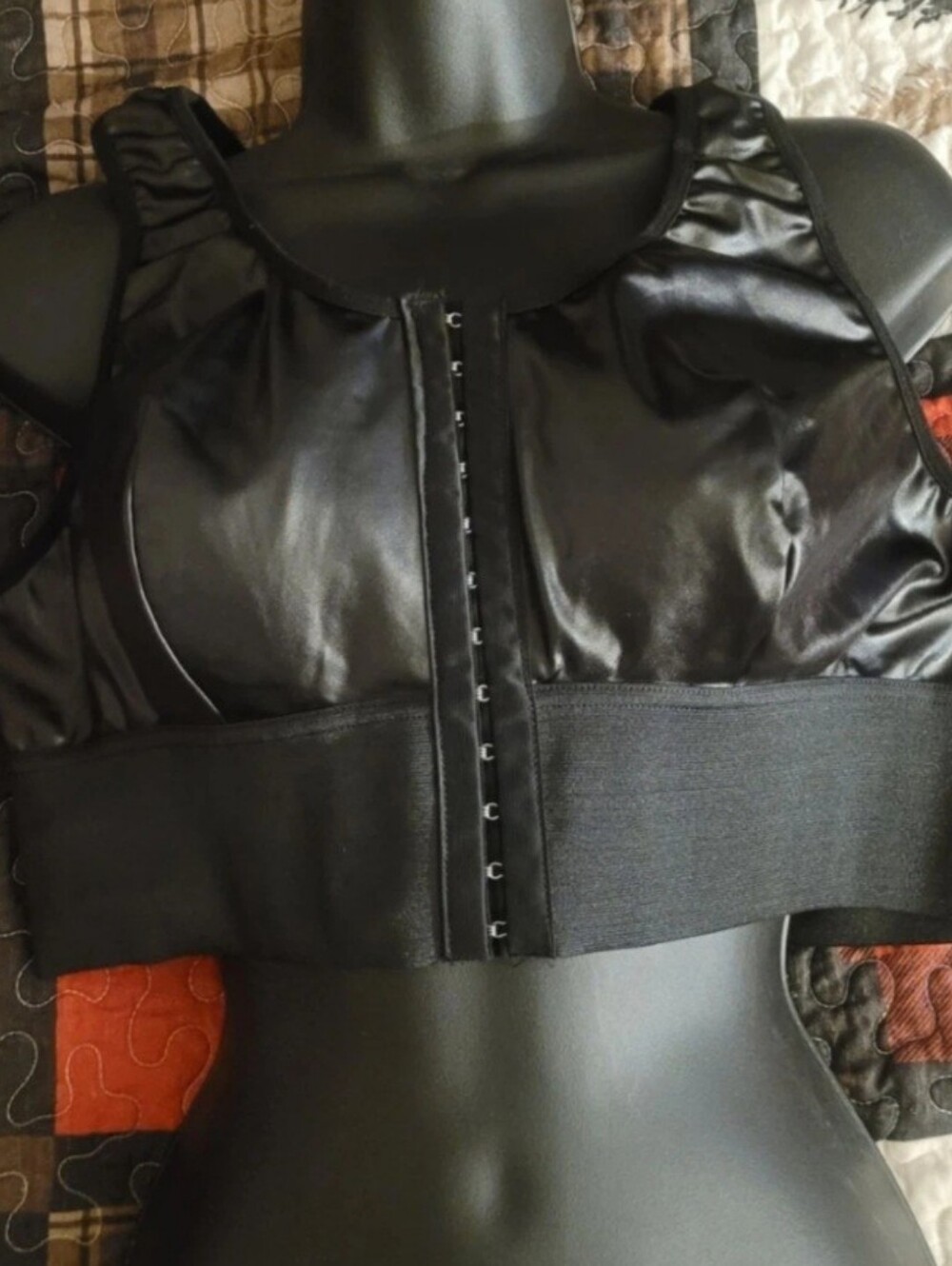 Faux Leather Bralette 2X